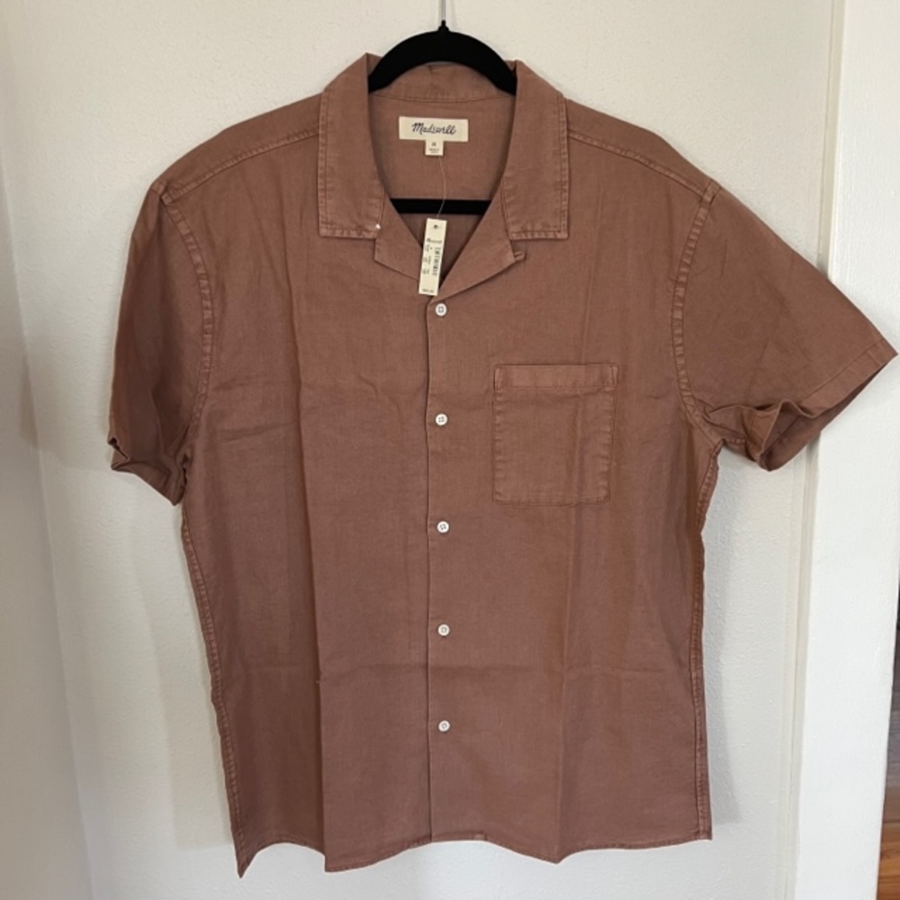 NWT Madewell Dusty Rose Button Down Shirt